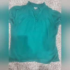 Worthington Hunter Green Blouse